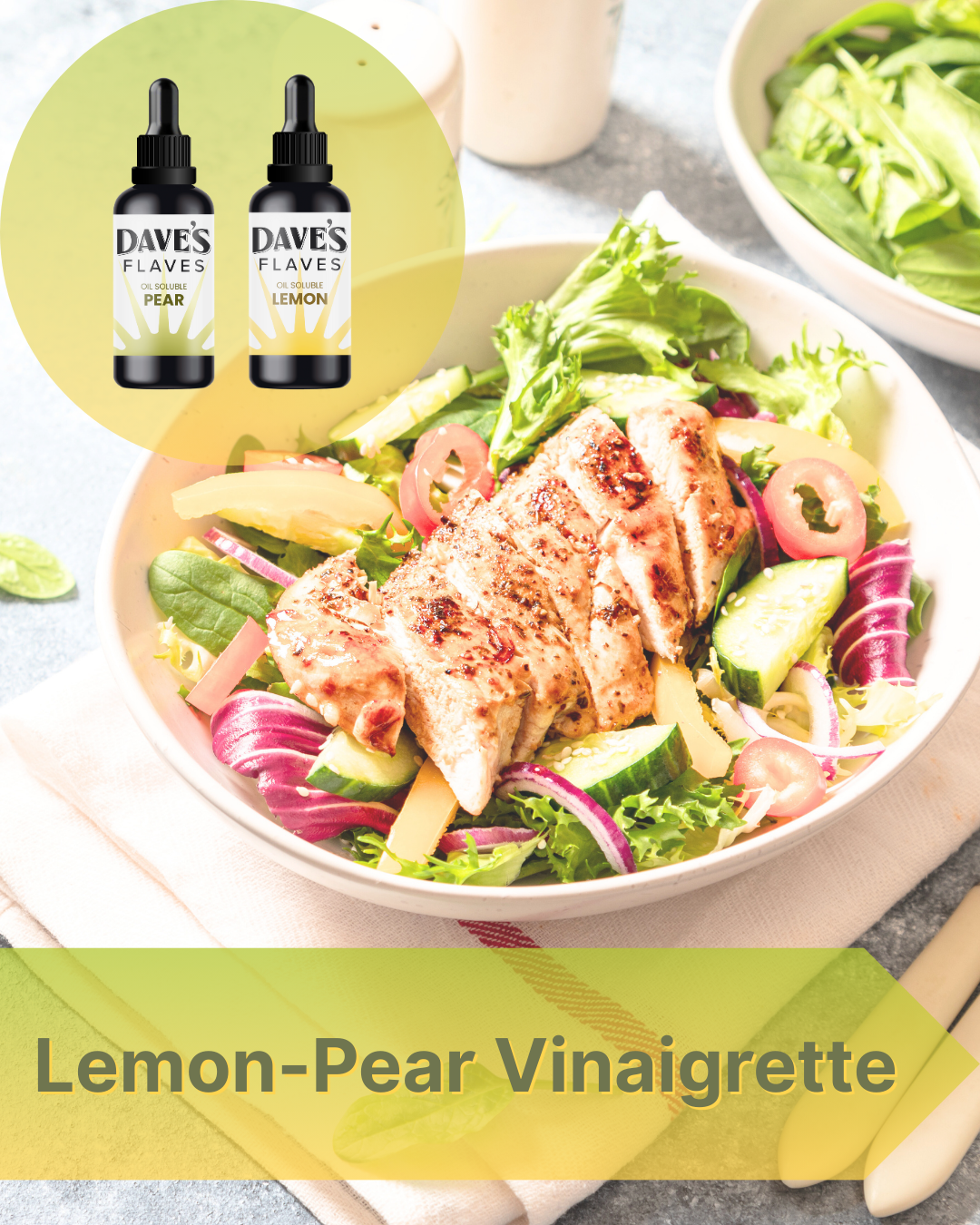 Spring Savour: Grilled Chicken Salad with Lemon-Pear Vinaigrette